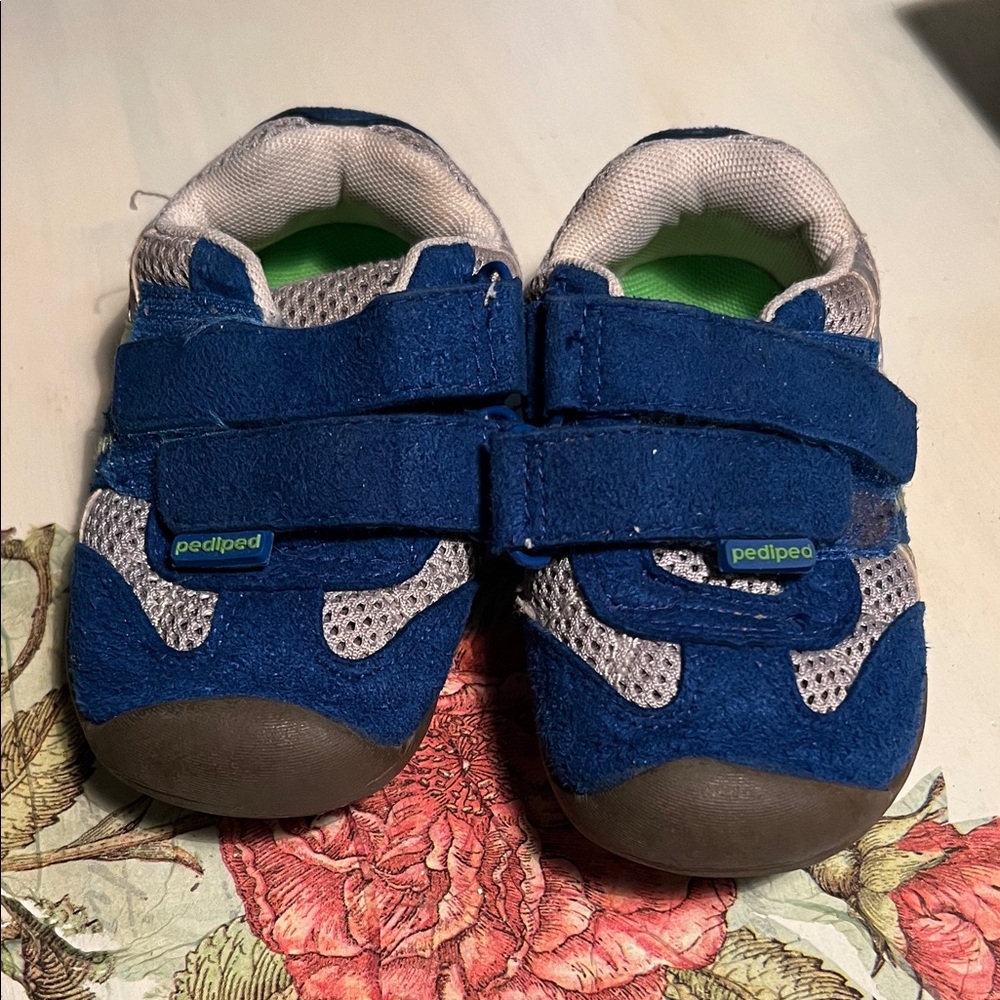 Pediped Navy and Gray Kids Sneakers